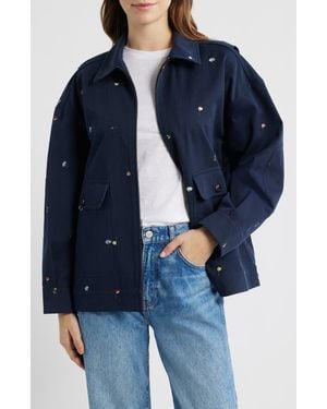 The Great The Folsom Floral Chore Jacket - Blue