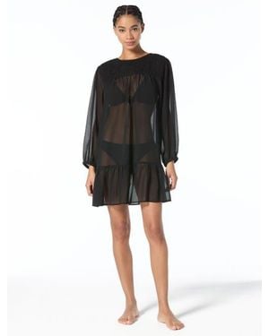 MICHAEL Michael Kors Solids Cover Up Dress Swim - Black