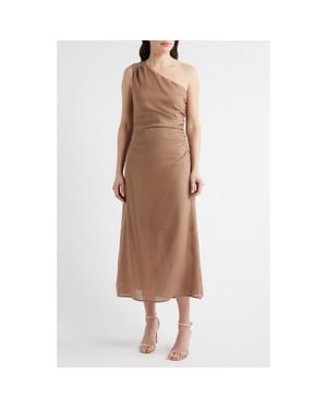 Sam Edelman One-Shoulder Dress - Brown
