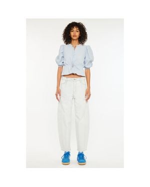 Kancan Yolanda Low Slung Horseshoe Jeans - White