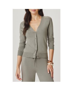 Splendid Christa Cropped Cardigan - Gray