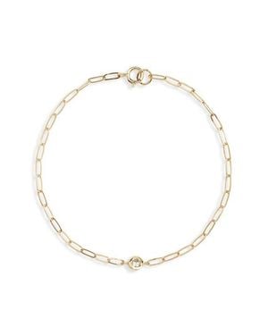Anzie Bezel Pendant Bracelet - White