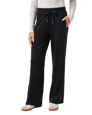 Travis Mathew Cloud French Terry Wide Leg Pants - Black