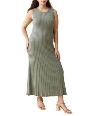 Ingrid & Isabel Sleeveless Maternity Sweater Dress - Green