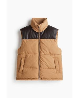 H&M Puffer Gilet - Brown