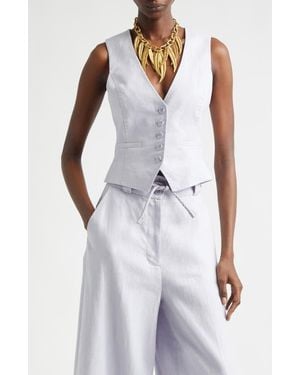 Zimmermann Kindred Spirit Luna Linen Vest - White