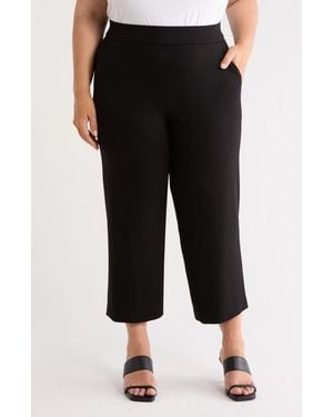 Anne Klein Wide Leg Crop Pants - Black