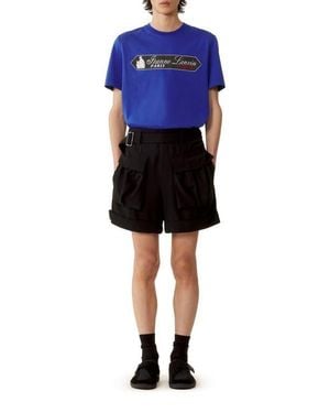 Lanvin Printed Signature Label T-Shirt - Blue