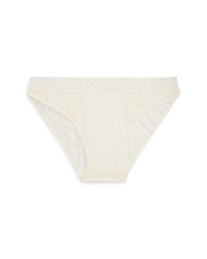 Polo Ralph Lauren Lace & Stretch Cotton Rib Bikini - White