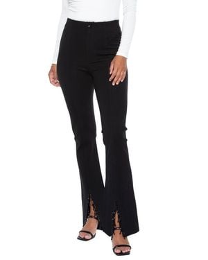 Blue Revival Ooh La La Ponte Bootcut Pants With Beading - Black