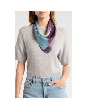 Nordstrom Print Silk Square Scarf - Gray
