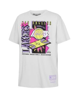 Mitchell & Ness Youth Los Angeles Lakers Neon Court Shock T-Shirt - Gray