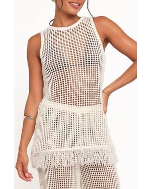 Petal & Pup Lorna Open Stitch Tank - White