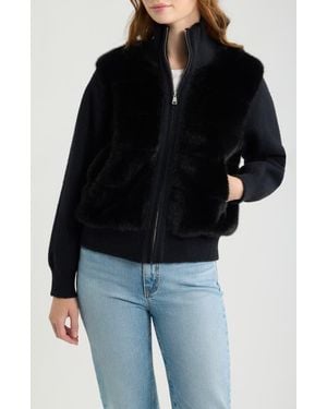 Love Token Celia Faux Fur Jacket - Black