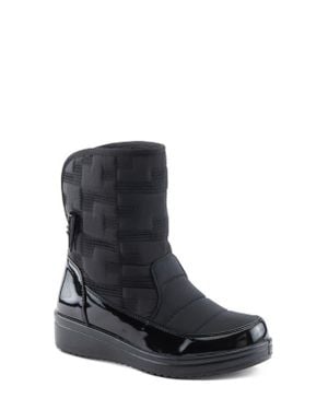 Flexus by Spring Step Daffo Waterproof Faux Shearling Lined Boot - Black