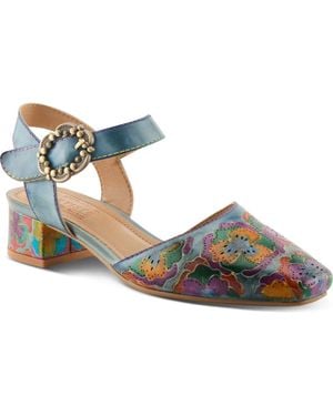 Spring Step Funferbiz Ankle Strap Pump - Blue