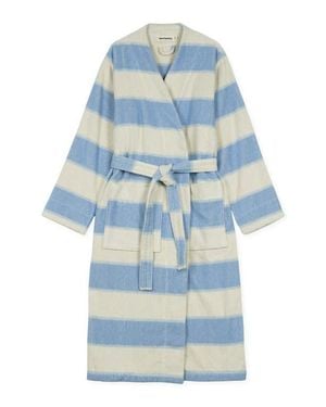 Marimekko Galleria Cotton Terry Cloth Robe - Blue