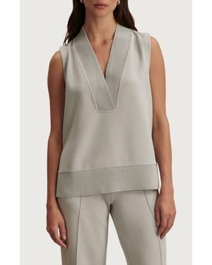Varley Freida V-Neck Jersey Tank - Gray