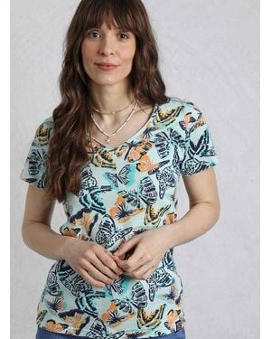 Weird Fish Merica Printed Jersey T-Shirt - Gray