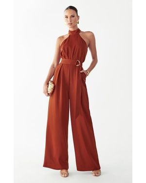 BWLDR Crest Jumpsuit - Red