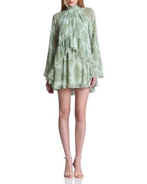 Avec Les Filles Ruffle Tiered Dress - Green