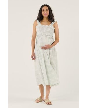 Cache Coeur Maternity And Nursing Midi Smock Dress Alice - Natural