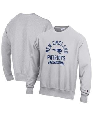 Champion New England Patriots Reverse Weave Fleece Pullover Sweatshirt - Gray
