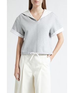 3.1 Phillip Lim French Terry Sailor Top - Gray