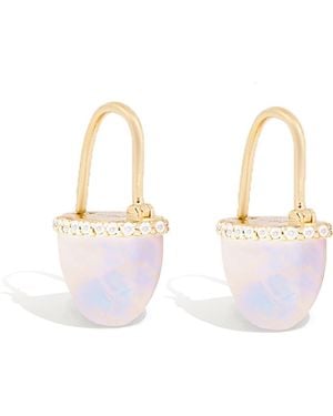 Campbell + Charlotte Found Cap Huggie Earring - White