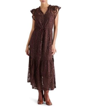 Steve Madden Osiris Lace Maxi Dress - Brown