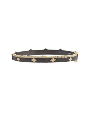Armenta Old World Crivelli Diamond Princess Crown Huggie Bracelet - Black