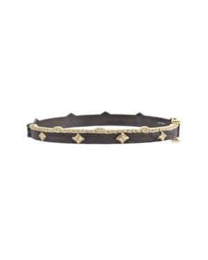 Armenta Old World Crivelli Diamond Princess Crown Huggie Bracelet - Black