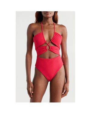 BOAMAR Neff Jacquard One-Piece Swimsuit - Red