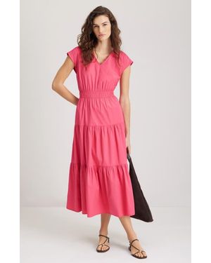 ethical blue maxi dress Her theory Lace Trim Maxi Dress Steel Blue