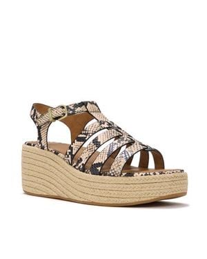 Fitflop Platfform Snake Espadrille Fisherman Sandals - Metallic