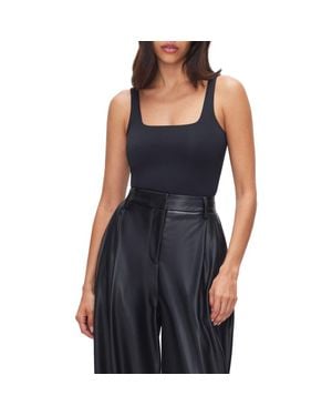 GOOD AMERICAN Sculpting Modern Tank Bodysuit - Black