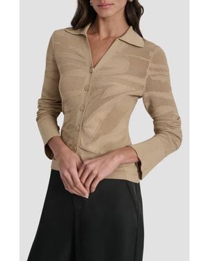 DKNY Zebra Stripe Cardigan - Black