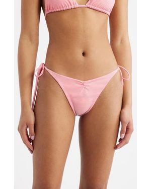 Bella Venice Belle Stripe Bikini Bottoms - Pink