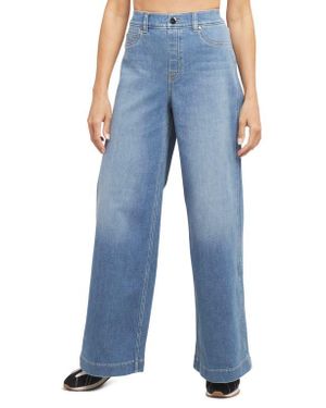 Spanx Everywear Wide Leg Pull-On Jeans - Blue