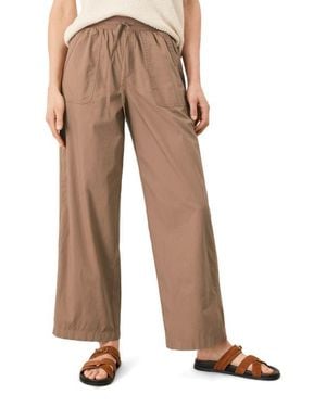 Pact Organic Cotton Stretch Poplin Wide Leg Pant - Natural