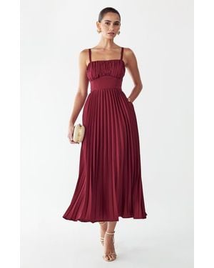 Willa Lucie Midi Dress - Red