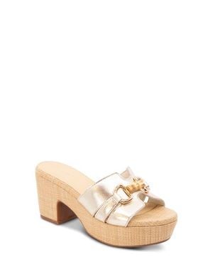 Chocolat Blu Gianna Platform Slide Sandal - Natural