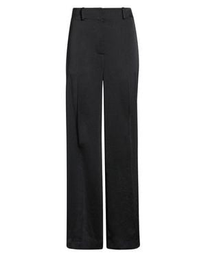 Theory Classic Straight Leg Satin Pants - Black