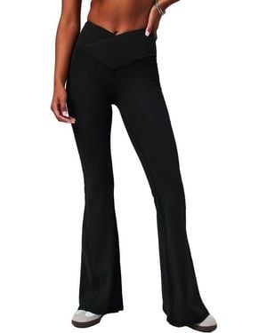 Fabletics Oasis Pureluxe High-Waisted Crossover Flare - Black