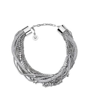 Area Messy Chain Choker Necklace - Metallic