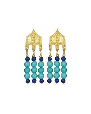 Ottoman Hands Riva Bead Drop Earrings - White