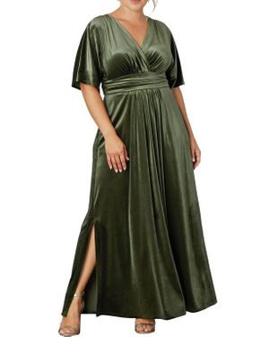 Kiyonna Verona Velvet Gown - Green