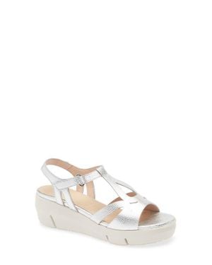 Wonders Blanca Platform Wedge Sandal - Natural