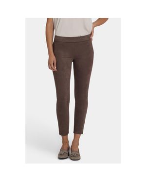 NYDJ Faux Suede Leggings - Brown