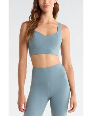 Zella Studio Luxe Sweetheart Sports Bra - Blue
